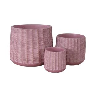 Set/3 Pot d33.5/h30 pink