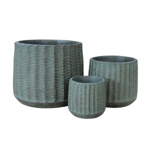Set/3 Pot d33.5/h30 green