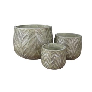 Set/3 Pot d32.8xh27.5 green