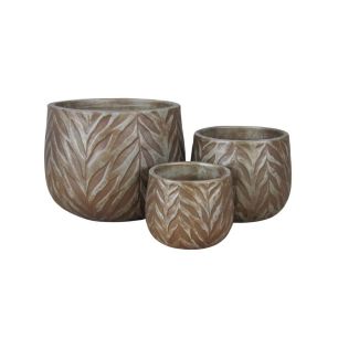 Set/3 Pot d32.8xh27.5  brown
