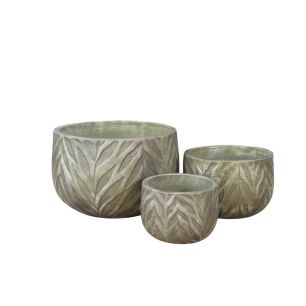 Set/3 Pot d34.7xh22.5 green