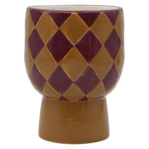Pot d11.5/12.2xh16 ochre/purple