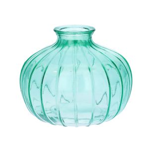 Flesvaas Carmen Transparent Round Ocean blauw