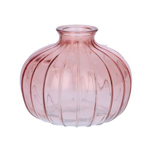 Flesvaas Carmen Transparent Round oud roze