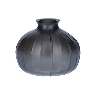 Flesvaas Carmen Transparent Metallic Round Gunmetal