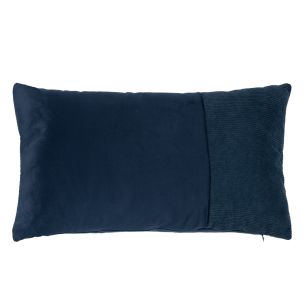 Cushion velvet blue & corduroy 30 x 50 cm