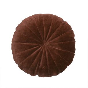 Flower coussin brun dia40x10cm 