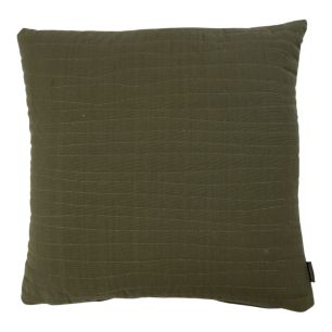 Uneven stitching army green cushion 45 x 45 cm