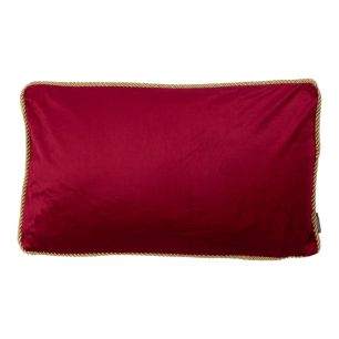 Solid velvet wine red cushion 35x45 cm