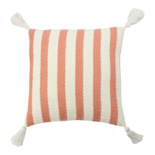 Cushion sisley stripe off white red 45x45cm