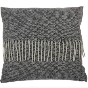 Kenley Graphic Wool coussin noir blanc 45x45cm 