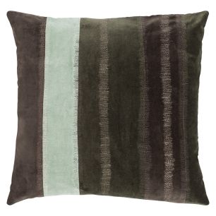 Velvet Stripe Cushion green 50x50cm 