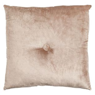 Rayon Velvet 1 Button Chair Cushion pink 45x45cm 