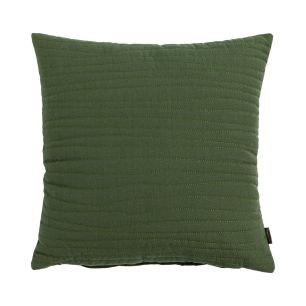 Uneven stitching army green cushion 45 x 45 cm
