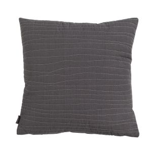 Uneven stitching dark grey Cushion 45 cm x 45 cm