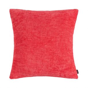 Coco Chenille kussen rood 45x45cm 