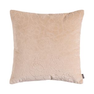 Rose Embroidery coussin beige 45x45cm 