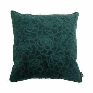 Rose Embroidery Kissen Grün 45x45cm 