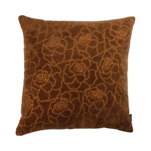 Rose Embroidery coussin Bronze 45x45cm 
