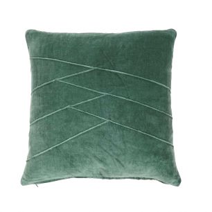 Uneven Pintuck coussin bleu vert 45x45cm 