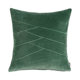 Uneven Pintuck coussin vert 45x45cm 