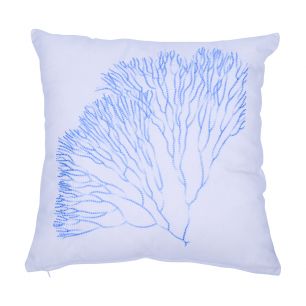 Coral Cushion blue white 45x45cm 