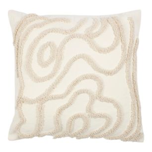 Kussen organische lijnen Manon beige 45x45cm