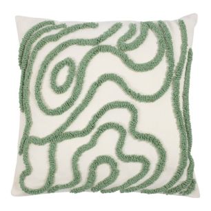 Kussen organische lijnen Manon groen 45x45cm