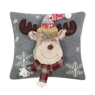 Knittede Rudolf 2 Cushion grey 40x40cm