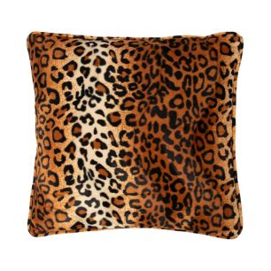 Animal Velvet kussen bruin 47x47cm 