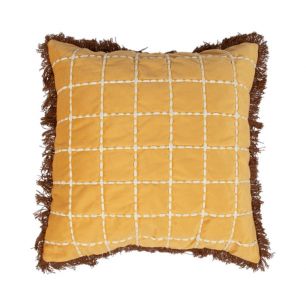 Cushion Sulawesi mustard yellow 45x45cm