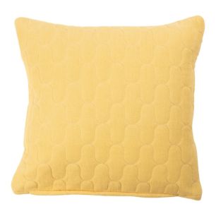 Cushion cheerio muslin soft yellow 45x45cm