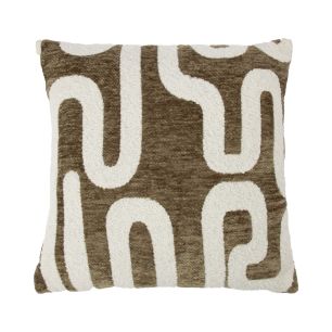 Cushion Abstract stripes green white 45x45cm