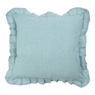 Cushion Nina stripe green blue 45x45cm