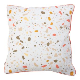 Cushion Terazzo white pink 45x45cm