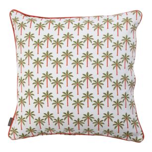 Kussen Palma wit groen 45x45cm