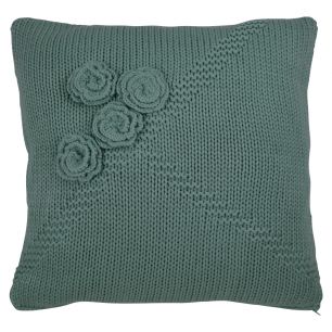 Rose kussen groen 45x45cm 