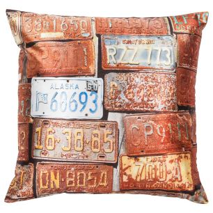 Plates kussen bruin 45x45cm 