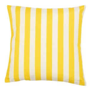 Cushion Outdoor striped yellow/white  45 x45 cm 