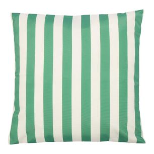 Cushion Outdoor striped green/white  45 x45 cm 
