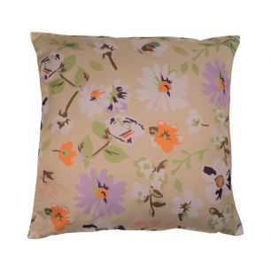 Valerie outdoor flower print l.sand cushion 45 x 45 cm
