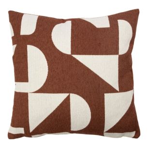Kussen Sacha rood bruin 45x45cm