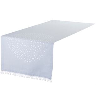 Donja Chemin de table bleu glacier 42x150cm 