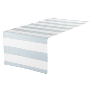 Mireille Chemin de table bleu glacier 42x142cm 