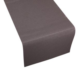 Orlando Chemin de table d’extérieur taupe brun 30x240cm 