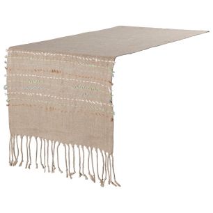 Justin Tablerunner blue/gr/wh/br 40x140cm 