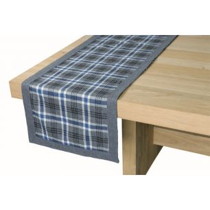 Scotland Tablerunner blue 42x145cm 