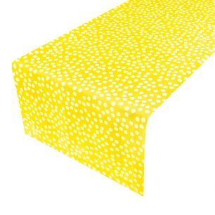 Allover Dots Chemin de table jaune 50x140cm 