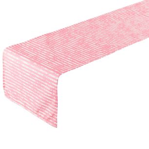 Little Stripes Outdoor Tafelloper roze 42x145cm 