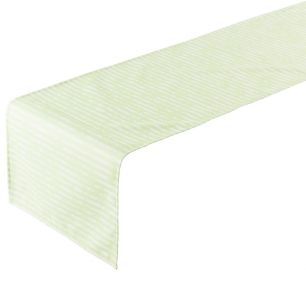 Little Stripes Outdoor Tafelloper groen 42x145cm 